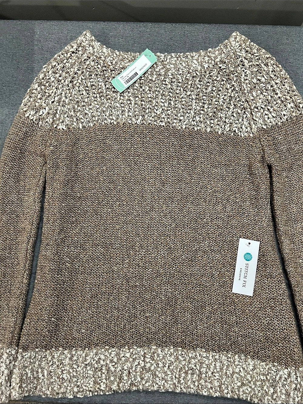 FATE Clairina Textured Pullover Color Block Knit Sweater Medium from Stitch Fix